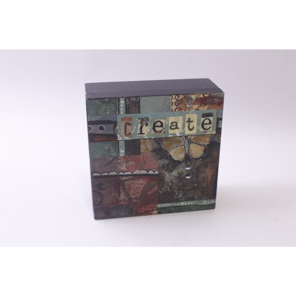 Kelly Rae Roberts, Create, Trinket Box, 5 inches, Keepsake, ~ 251013-WH 1375 - Picture 1 of 4